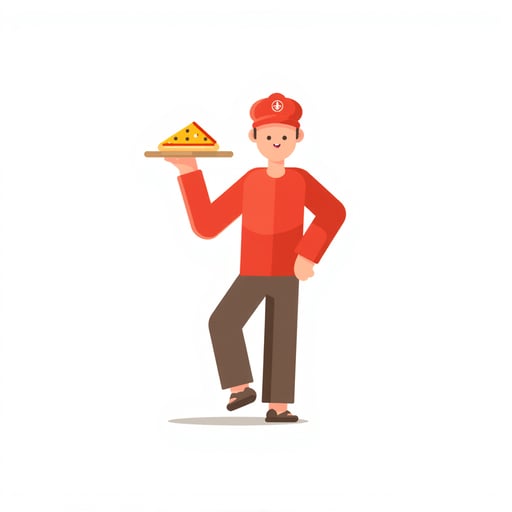 a pizza delivery person