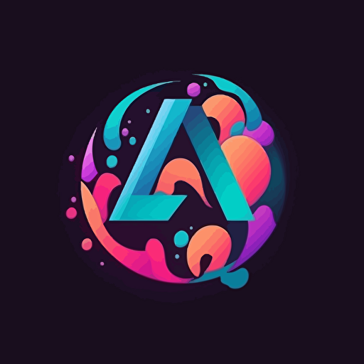 bold logo of letter A, modern, vector style, bichromatic