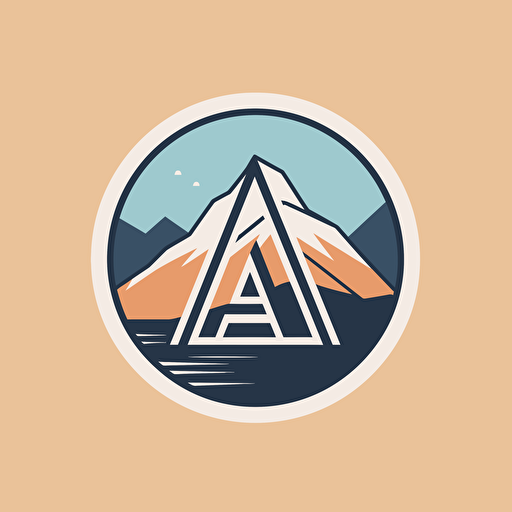 A minimalistic logo with the Letters "AA" in a 2d vector;