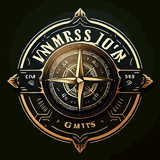 create a vector logo for a gym main focus is a compass
