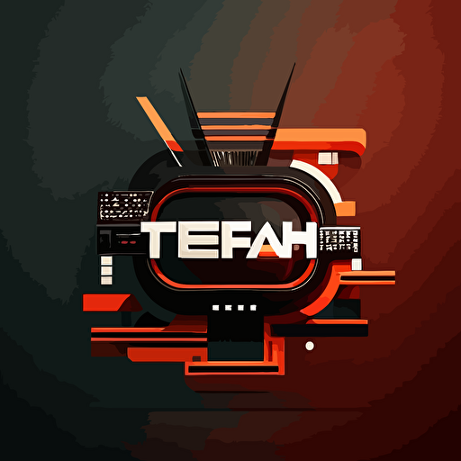 techno modern design tv show logo vectorial minimaliste named fr