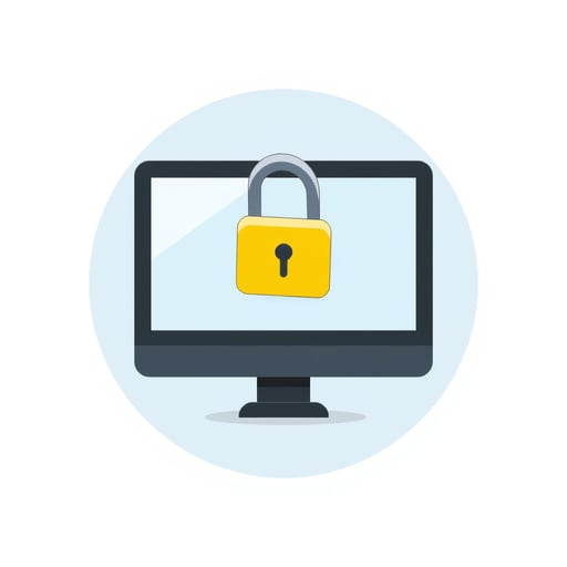 a screen locked in chains