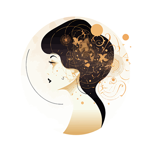simple minimal vector logo, working on spiritaul developement, inspired by Catrin Welz