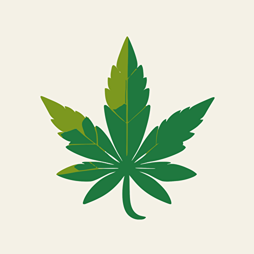 marijuana leaf icon, simple, vector art style