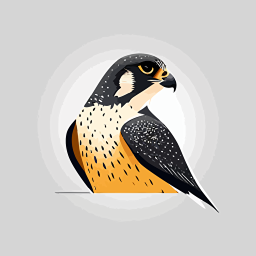 peregrine falcon logo modern simple minimalistic 2 colors 2d vector