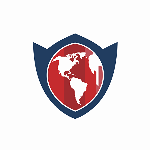 imagine a flat vector logo on a white background used by a cybersecurity threat operations team that operates on a global footprint.