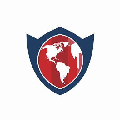 imagine a flat vector logo on a white background used by a cybersecurity threat operations team that operates on a global footprint.