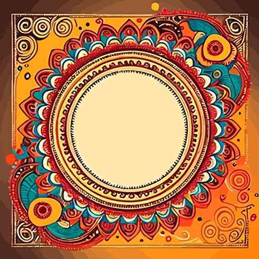 frame vector of bright indian motive