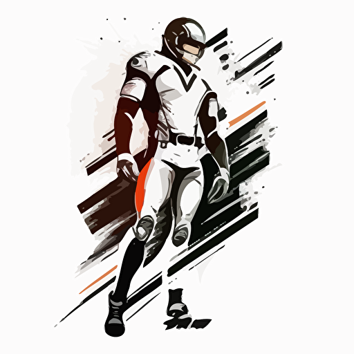 a catsuit wearing NFL football player named Simple Jack, sports logo style, white background, vector,