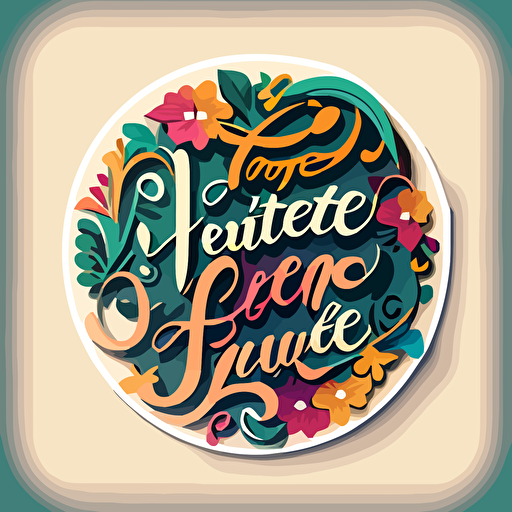 make a sticker saying "It Takes Courage To Be Different," vector style, colorful script font, and simple