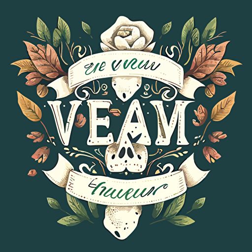 create a symbol and signage that says "Vegan Forever", vector art