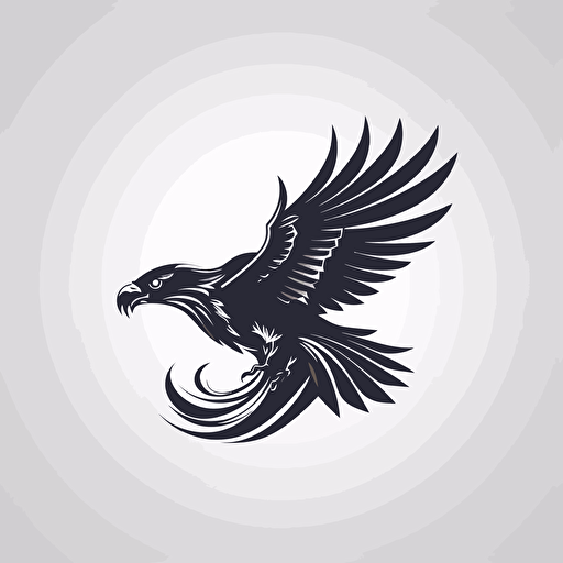 vector logo of an eagle flying
