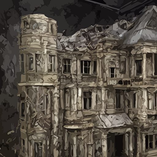 incredible lori nix diorama singular haunted house designed hr giger display spooky museum lighting 3d high poly render octane cryengine 8k post processed fuji film lut