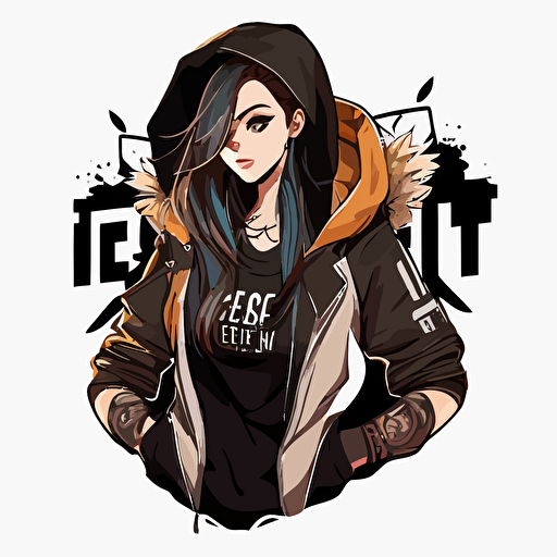 vector, logo, egirl,egirl outfit, png background