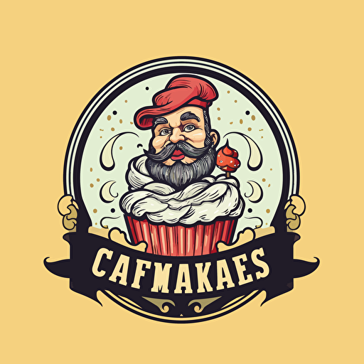 a vector logo for a business that makes cakes