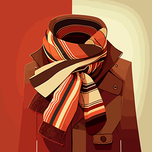 vector illustration of a scarf