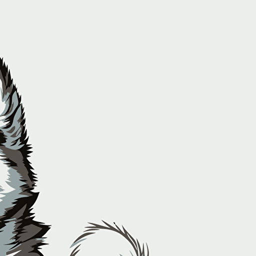 small husky cartoon vector style