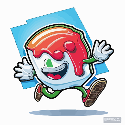 logo,mascot, simplistic, Jiggling jello, NFL football, vector, white background