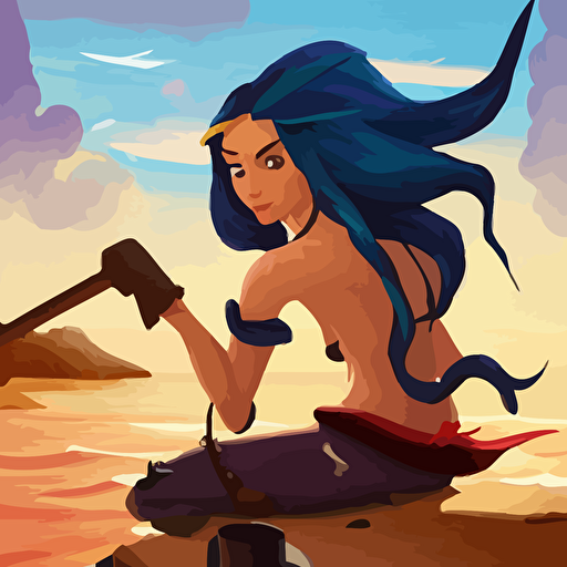 painting jack pirate mermaid sea thieves game avatar hero smooth face median photoshop filter cutout vector behance hd jesper ejsing rhads makoto shinkai lois van baarle ilya kuvshinov rossdraws illustration art ilya kuvshinov gustav klimt