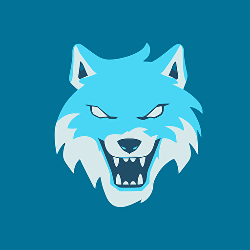 a vector sports logo for team name “The wolf Sharks”. Make it a shark with fur, wolf ears, wolf nose and wolf teeth : wolf : Sharks :