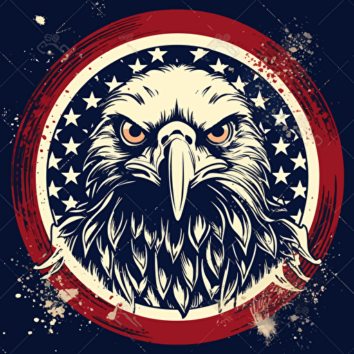 patriotic logo of the United states, vector art,
