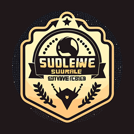 simple emblem logo for a tournament where two creators go head to head in a challenge, silhouettes, youtube, mrbeast, among us, fortnite, football, basketball, content creators, twitch vector