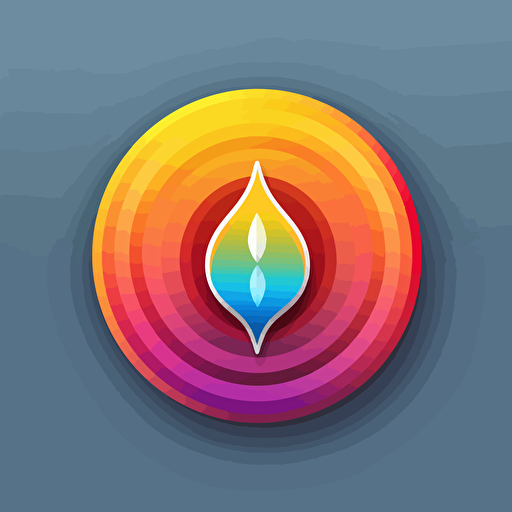 Crypto coin, 2d vector, colourful, plain background, vibrant, soft