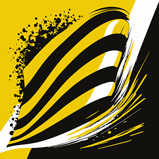 a simple flag, yellow and black colors, vector style, logotype