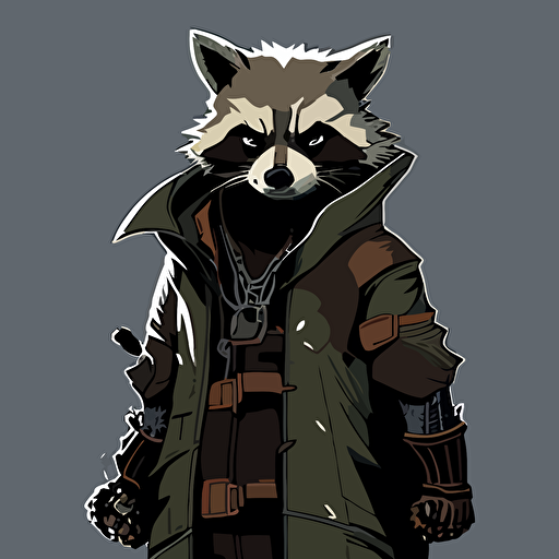 manga vector racoon