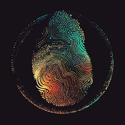 Digital Fingerprint, vector, illustrator, non background