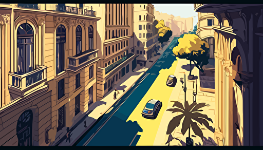 baku street, top view, vector,
