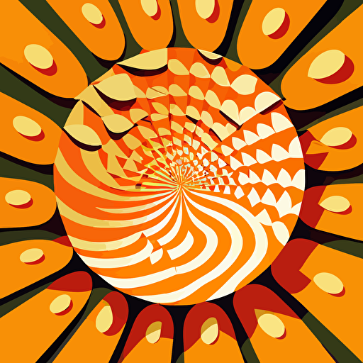 a flat, vector pattern, around the idea of unleasing you, orange