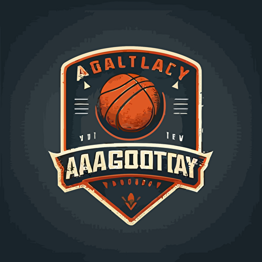 vector logo style basketball academy