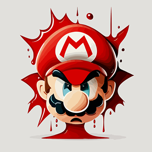 mario vector white background