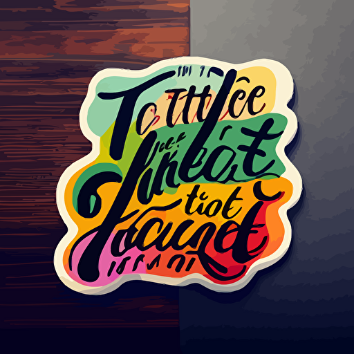 a sticker, "It Takes Courage To Be Different", vector style, colorful, script font, simple, written in English