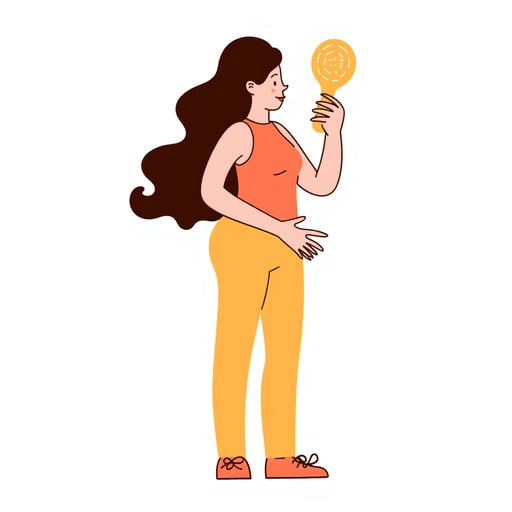 a woman brushing her hair