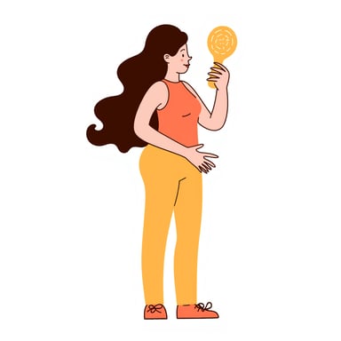 a woman brushing her hair