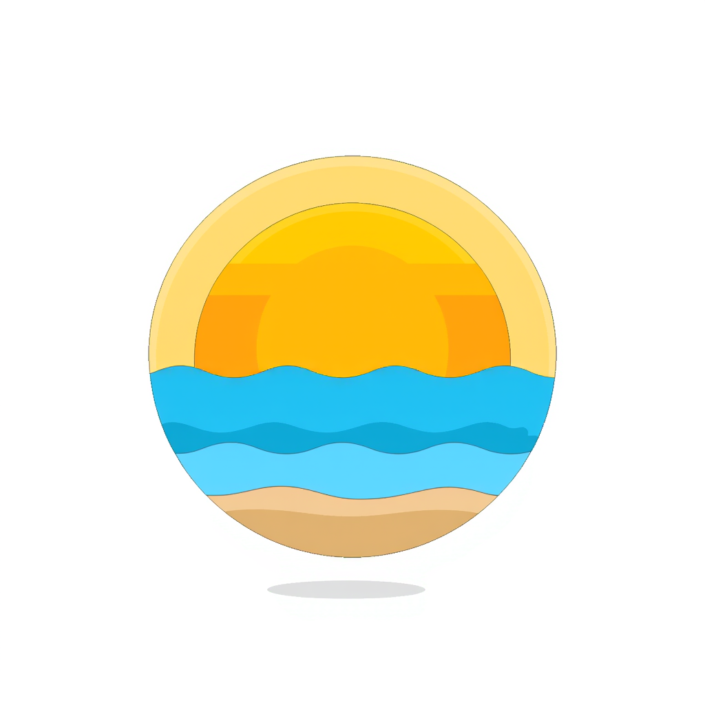 a sunsetting over a beach