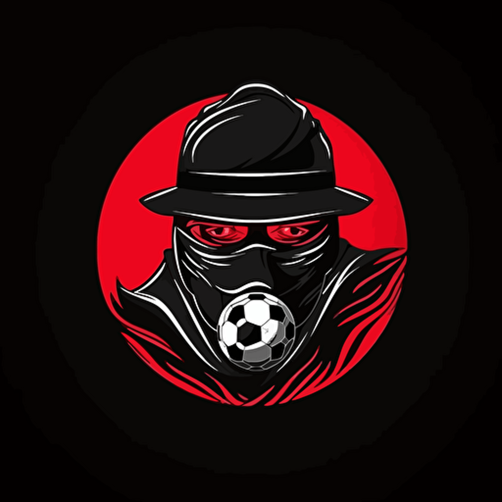 football ultras logo design vector art