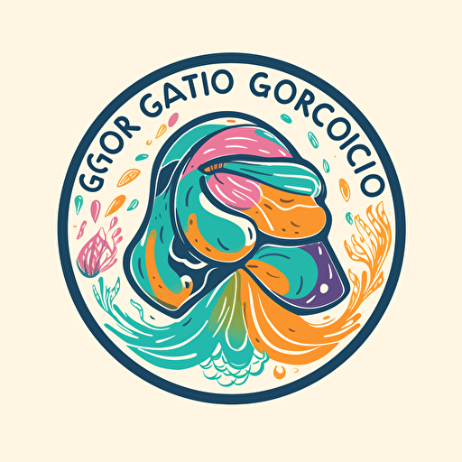 vector logo for obstetrics and gynecology doctor, colourful