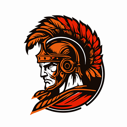 vector roman legionnaire face logo