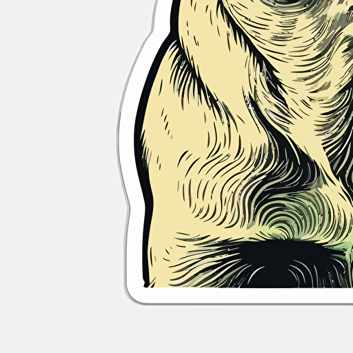 cute labrador dog drawing, vector, sticker