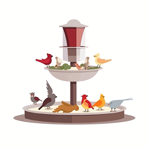animal feeder, flat image, white background, vector, high quality,