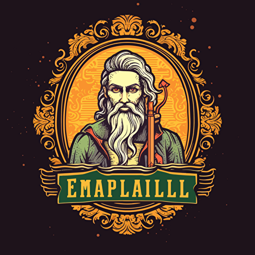 vector logo for company specialized in clothes. Its name is Raphael melika