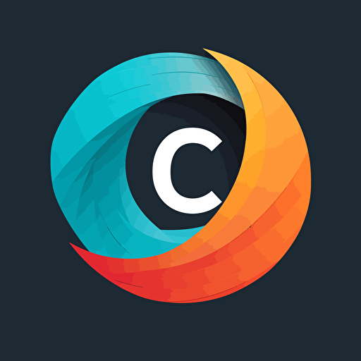 create simple and elegant vector bicolor logo of a cable tv service include letter C, by Saul Bass