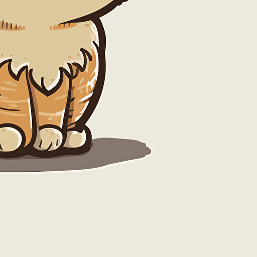 A cartoon mini cat vector illustration