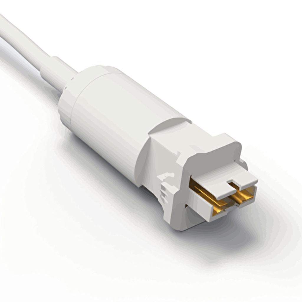 vector flat image of cat6 cable end, netowrking company log, white back ground