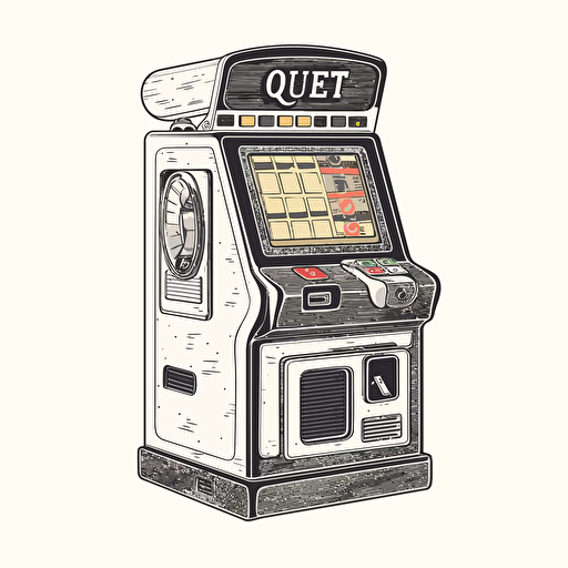 a retro slot game machine, vector, a simple drawing, q 2