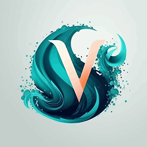 logo vague, dynamique, lettre AI, vectoriel