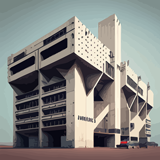 make a techno design brutalist style vector
